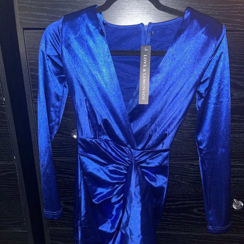 Mini Blue silk dress